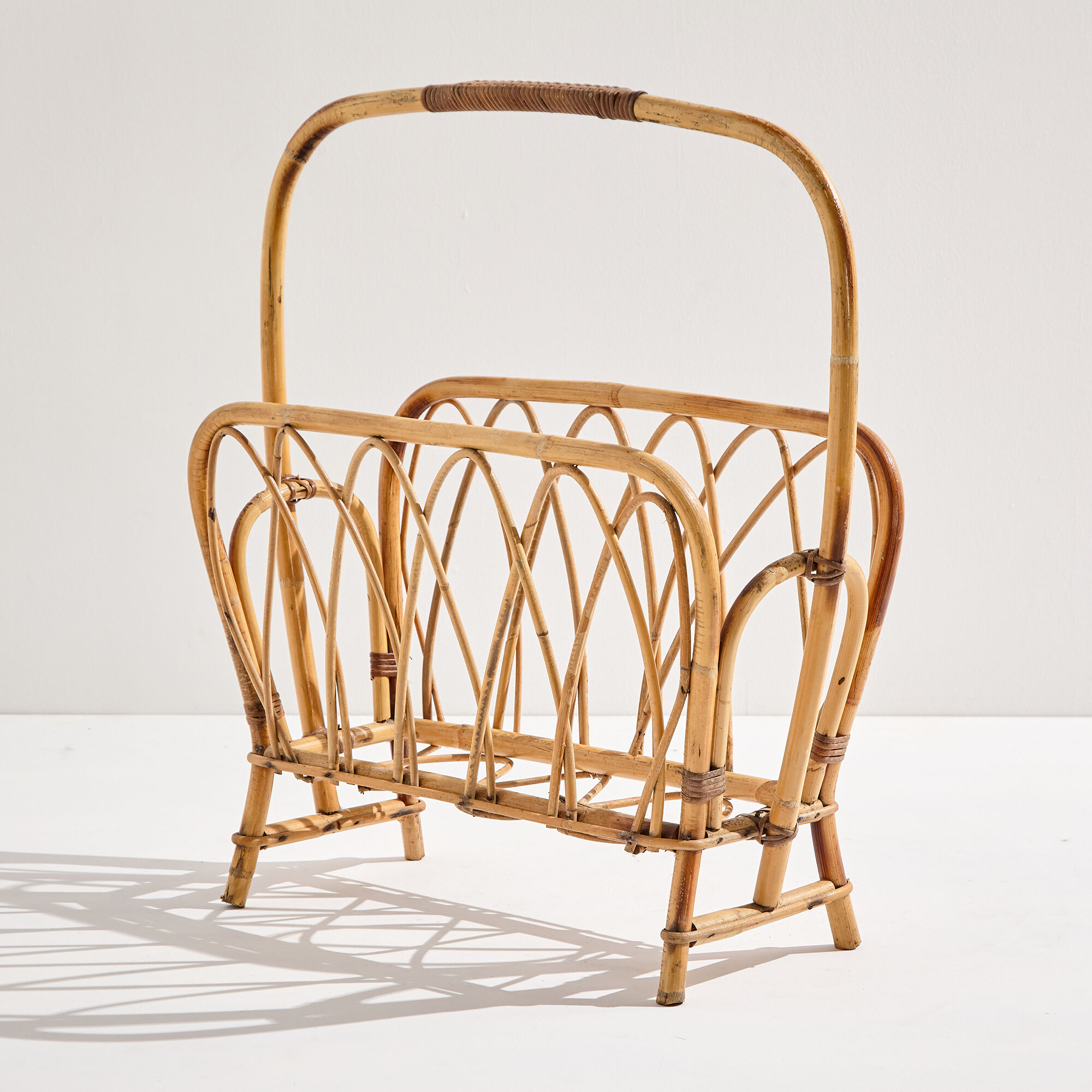 Bamboo magazine rack