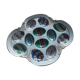Hand-painted "mimosa" egg dish