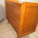Vintage wood and rattan dresser