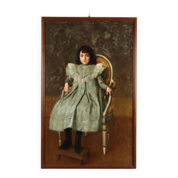 Peinture moderne Giovanni Galfrè, Portrait d’un enfant, XXe siècle