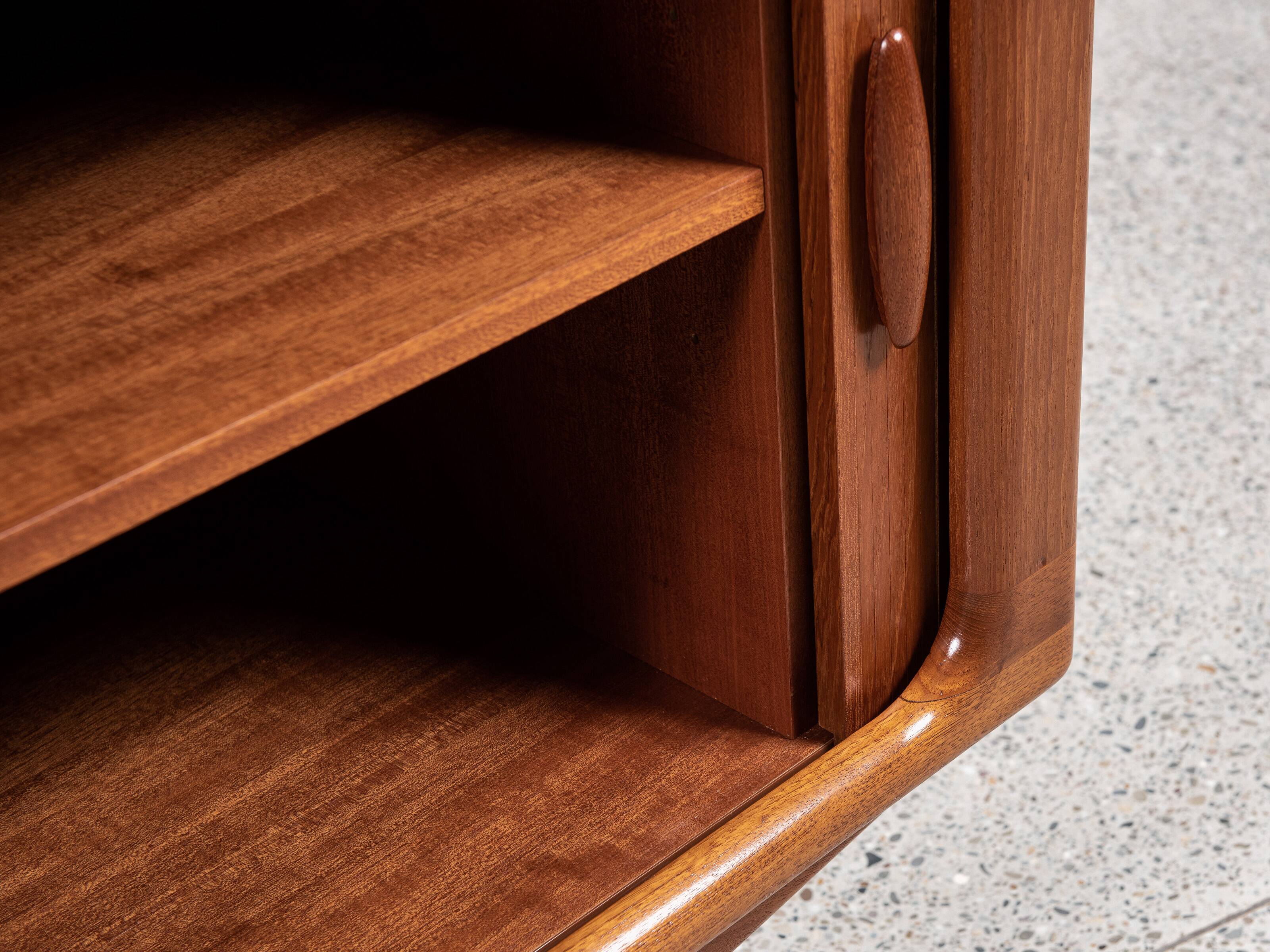 Mid-century Danish teak sideboard with tambour doors by Dyrlund 1960s - 170 cm