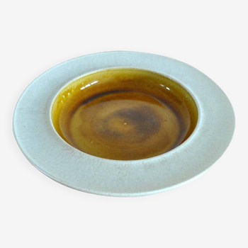 Golden Ochre Ceramic Dish by Kähler, Denmark 1950s