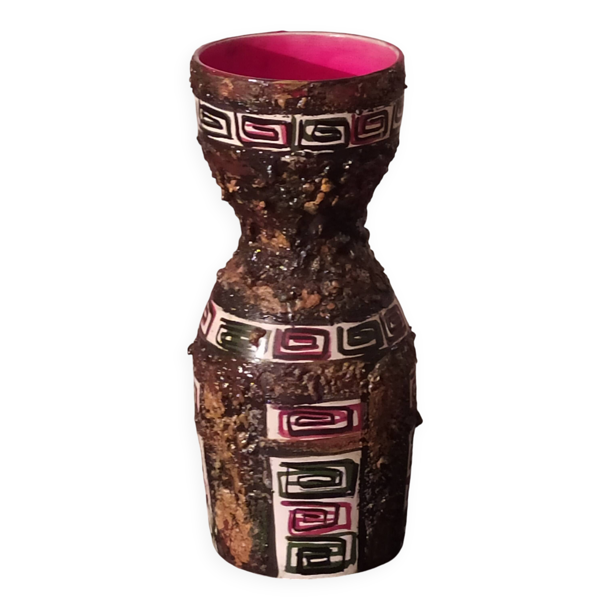 Vintage lava and ceramic vase from the 50s/60s