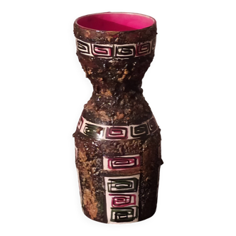 Vintage lava and ceramic vase from the 50s/60s