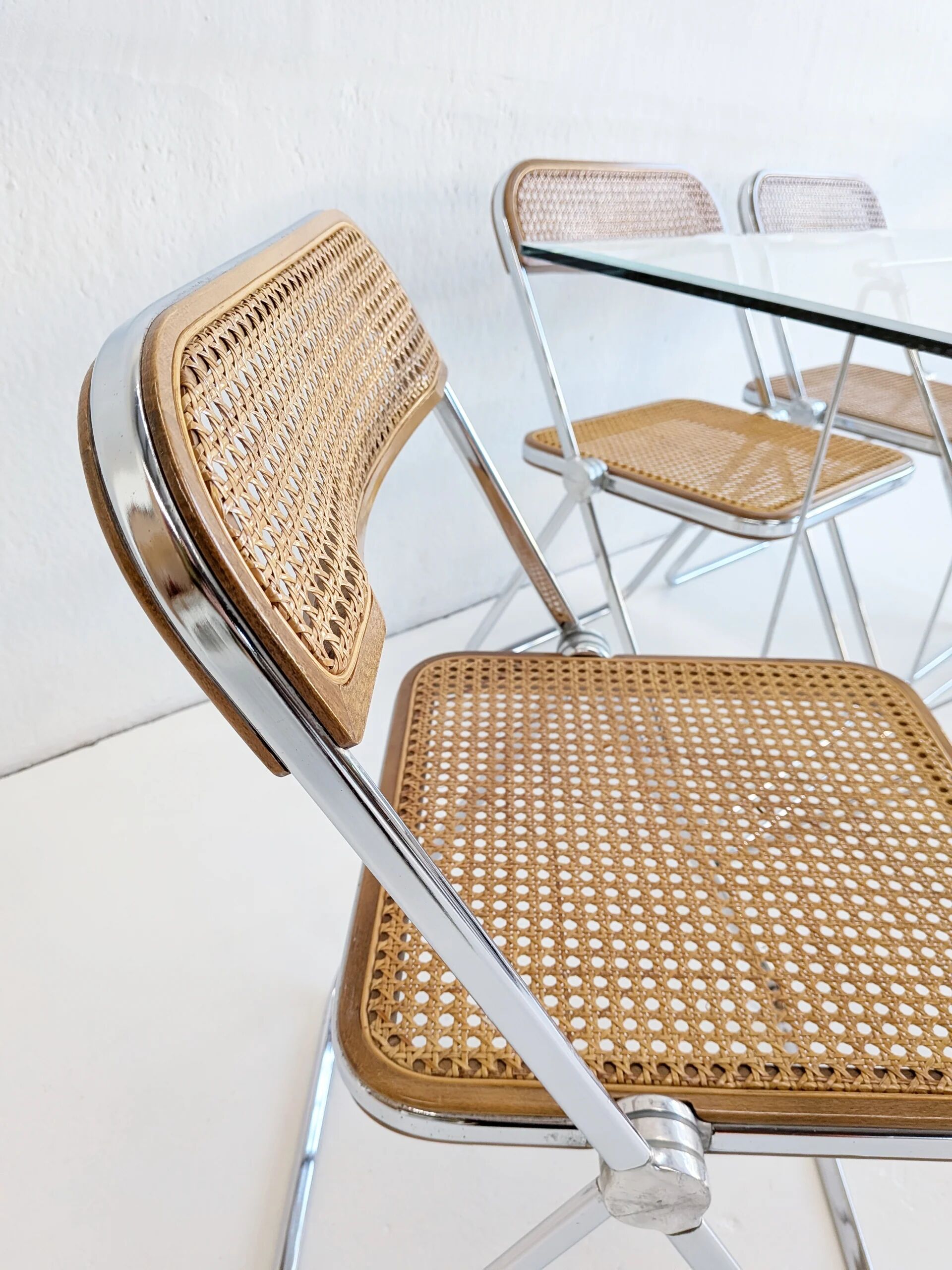 Ensemble de 6 chaises pliantes 'Plia' par Giancarlo Piretti pour Anonima Castelli années 1970