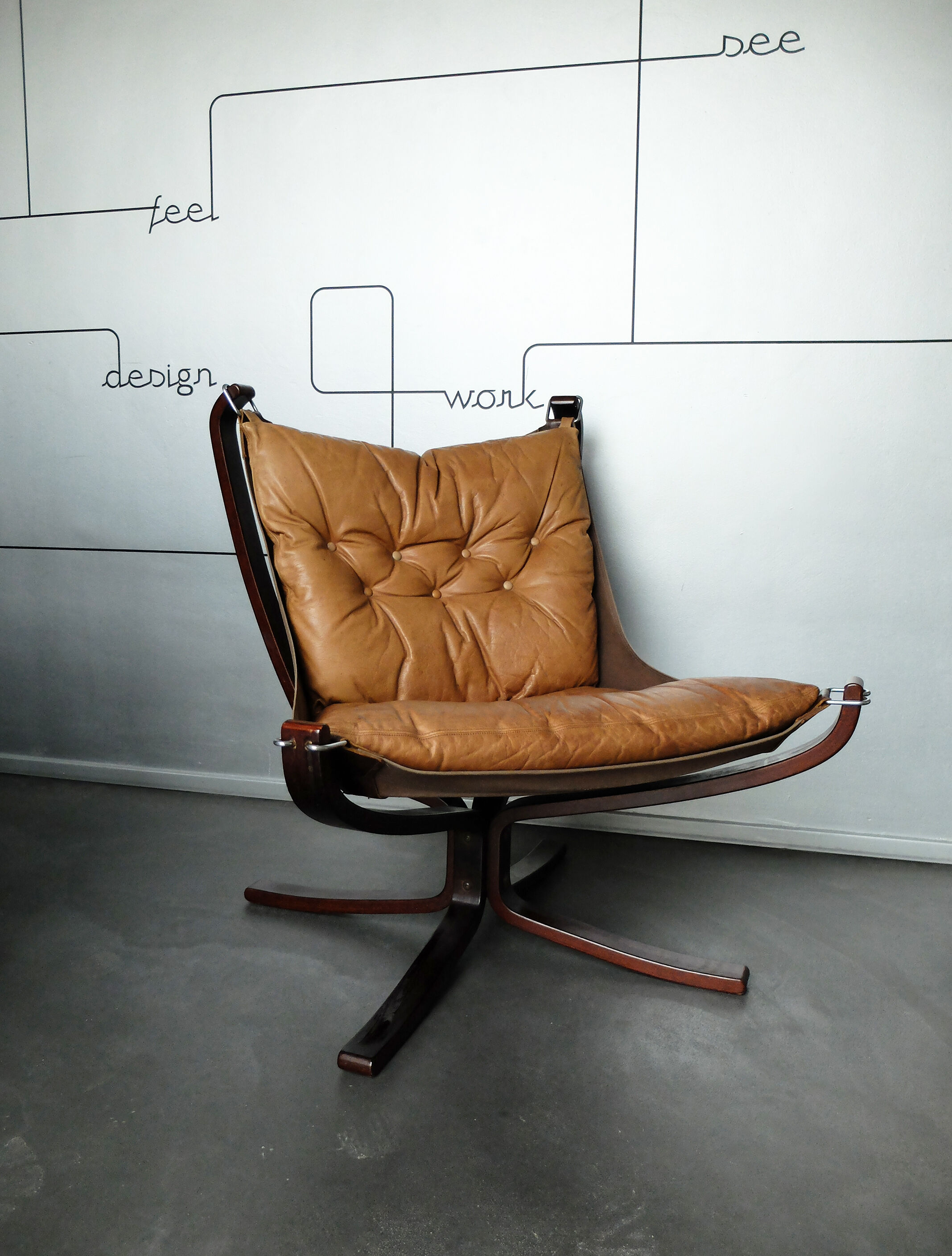 Scandinavian armchair Falcon Chair, Sigurd Resell for Vatne Møbler, Norway 1970