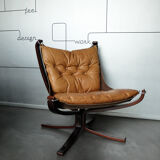 Scandinavian armchair Falcon Chair, Sigurd Resell for Vatne Møbler, Norway 1970