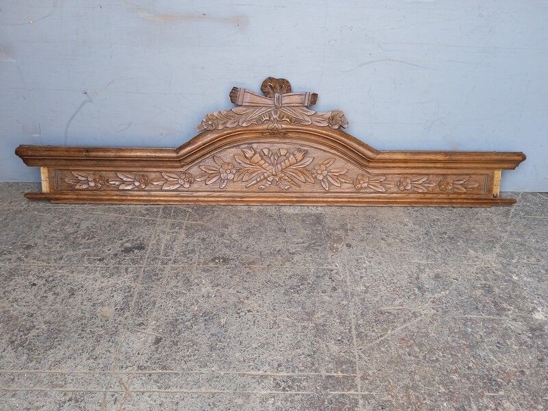 Fronton boiserie bois sculpté style Louis XVI ep XIXem