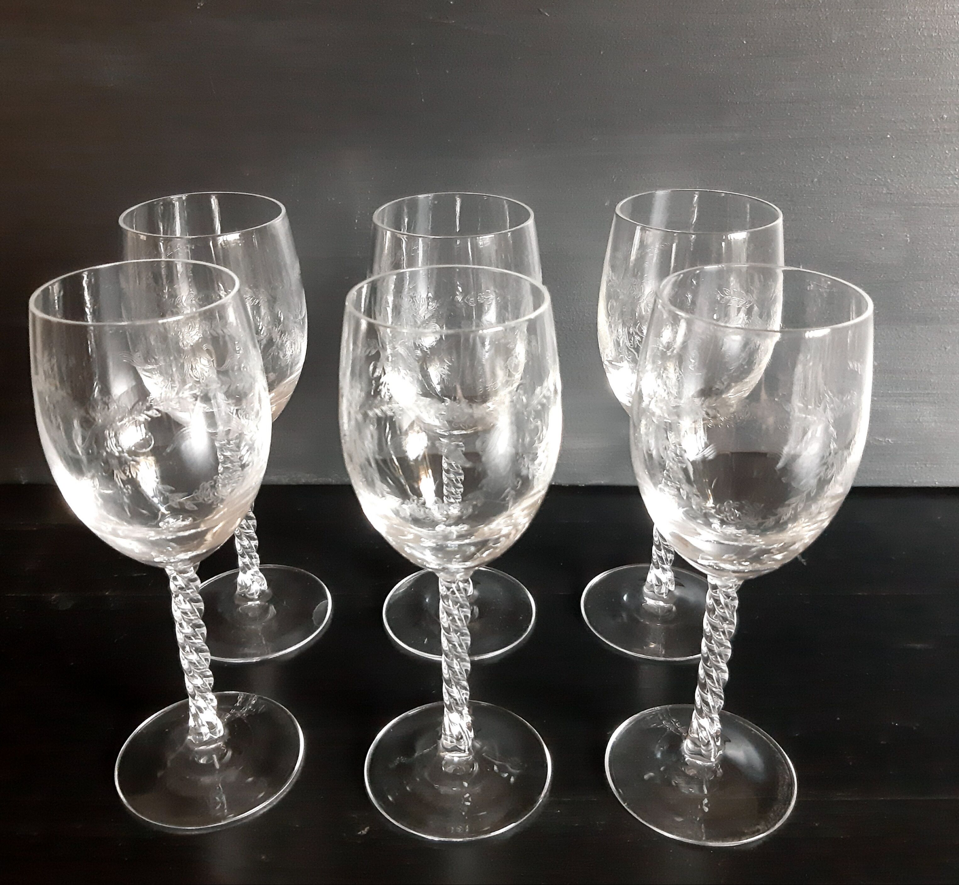 Set of 6 crystal glasses