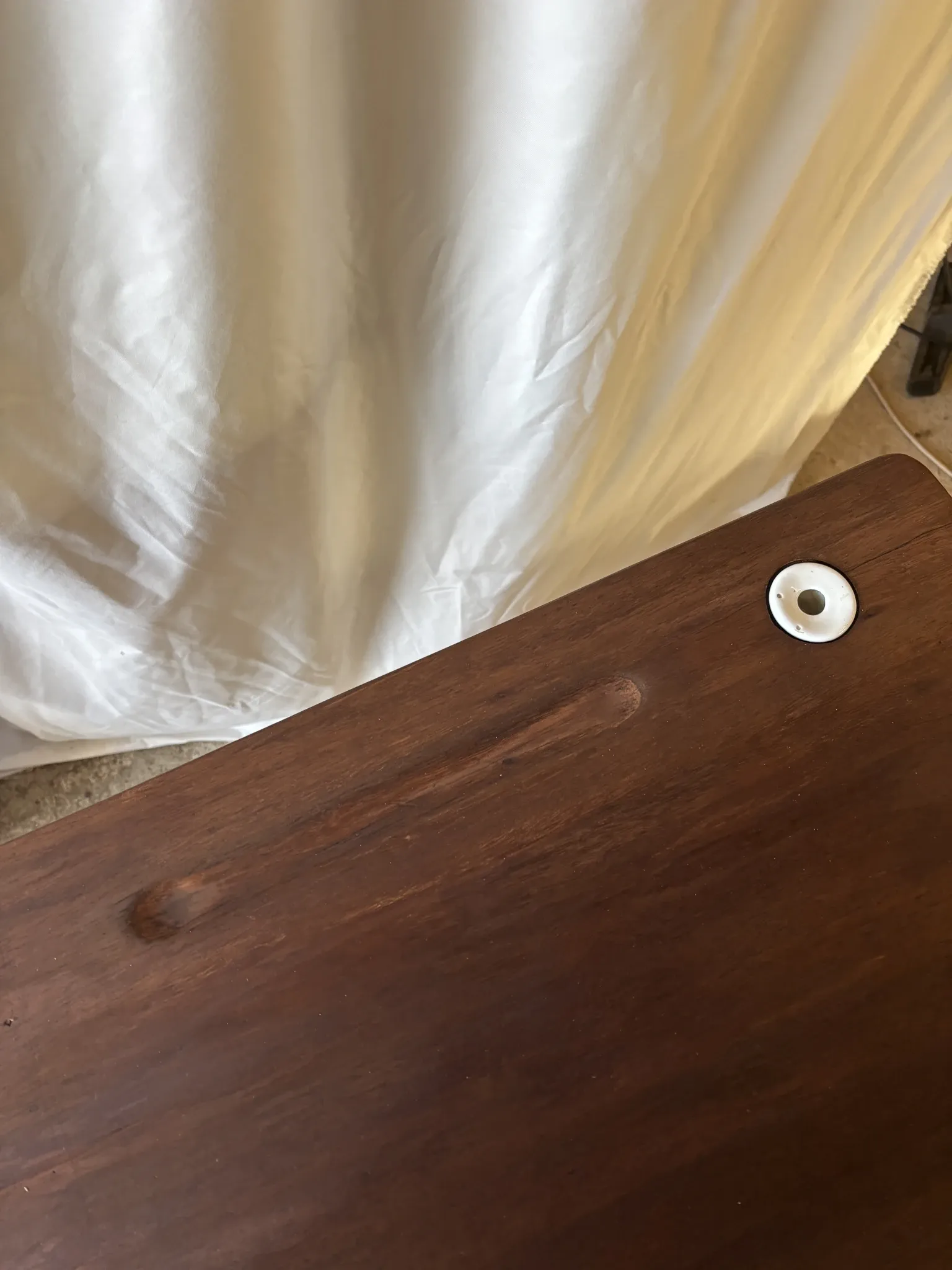 Dark wood secretary desk