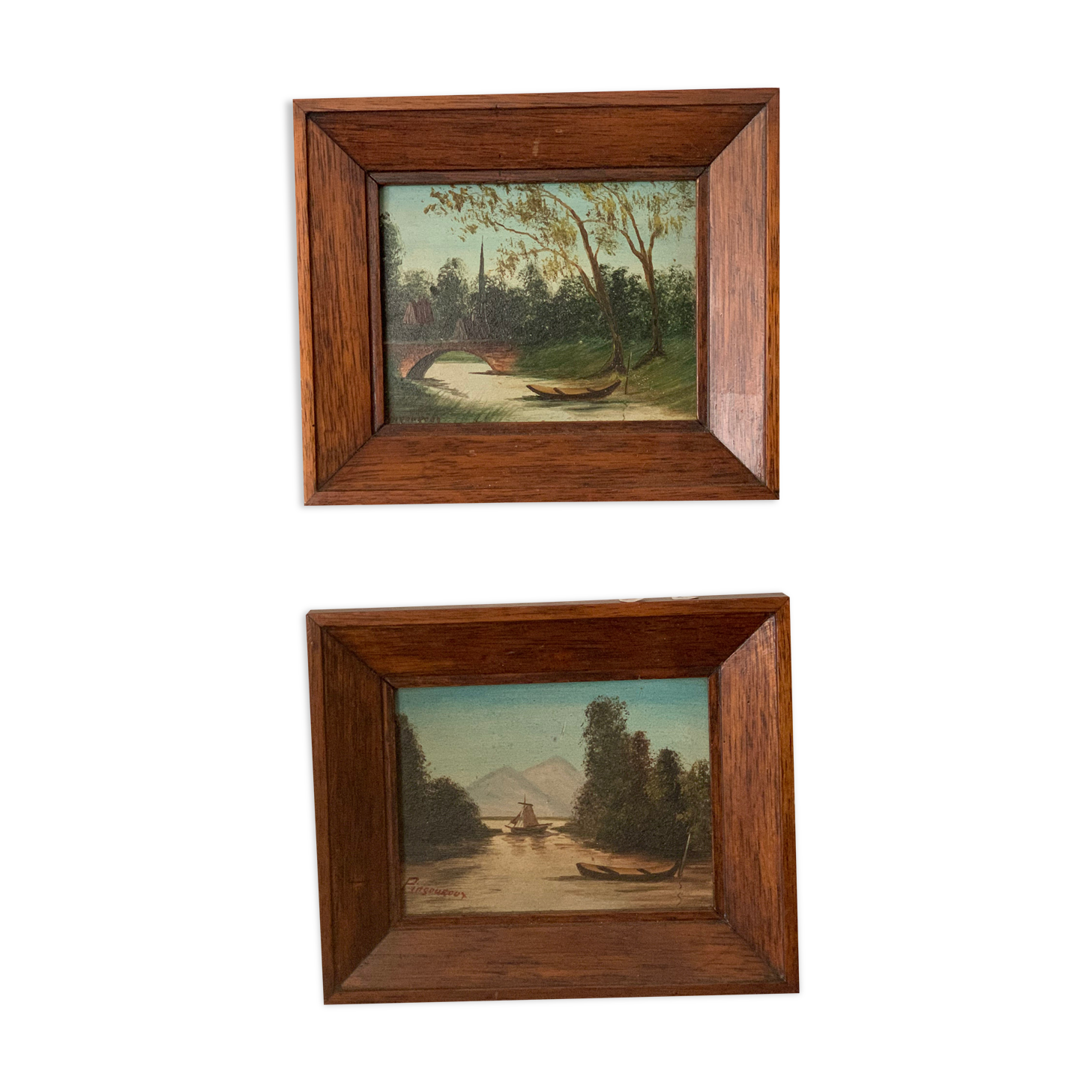 Paire tableaux paysage