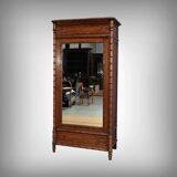 Armoire à Glace en Pitchpin esprit Bambou, Art Nouveau – Début XXème