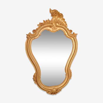 Louis XV style gilded mirror.