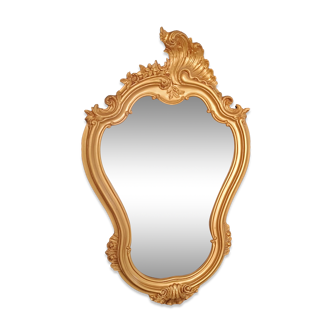 Louis XV style gilded mirror.