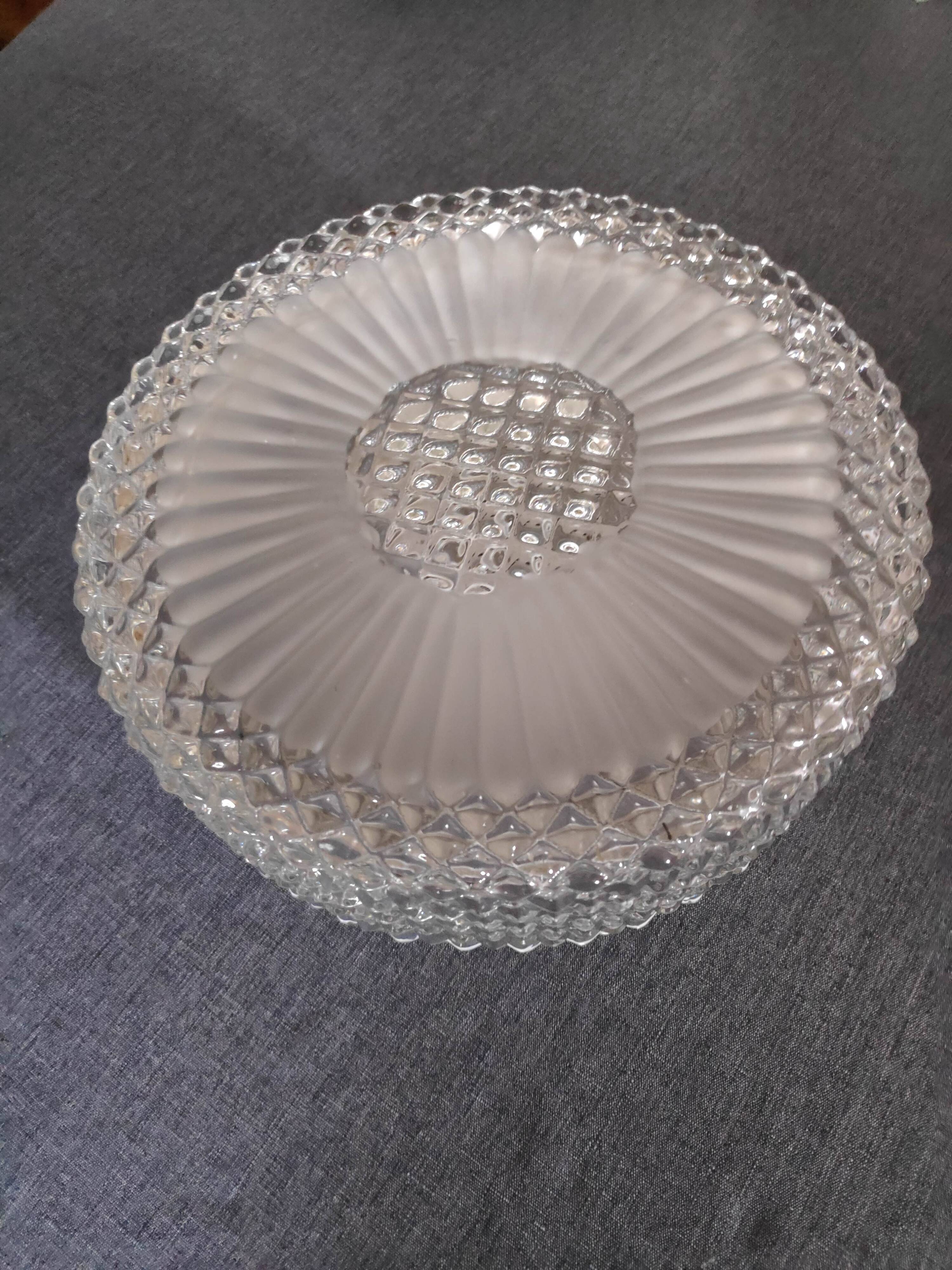 Large round glass ceiling light