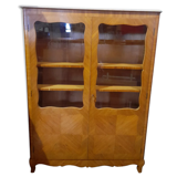 Louis XV style showcase bookcase in marquetry