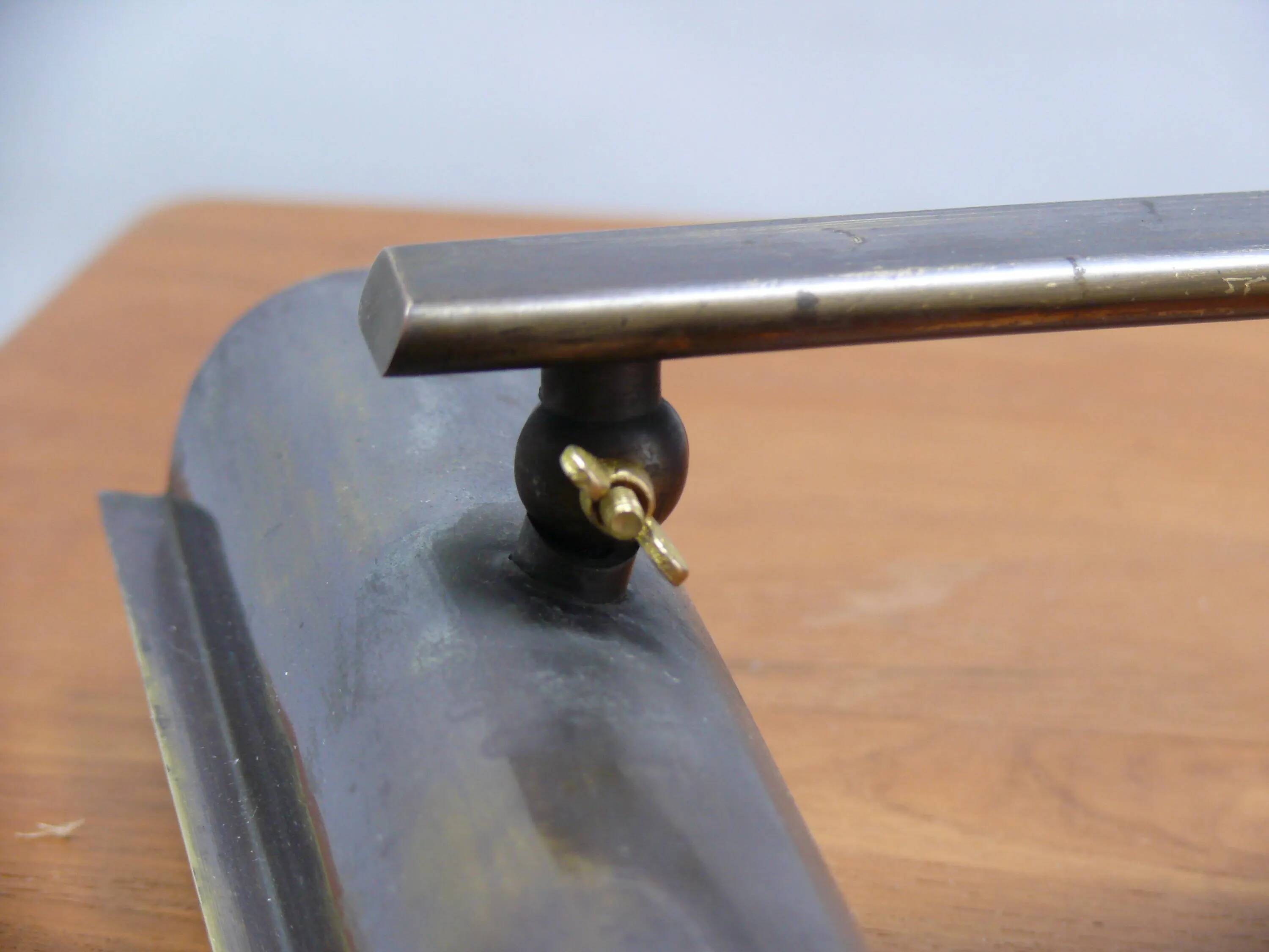 Art Deco brass piano lamp, circa 1930