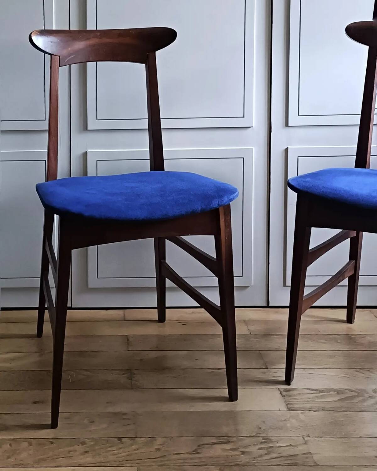 Pair of Italian teak chairs