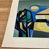 Lithograph signed "Albert Ferenz" Design 1950.