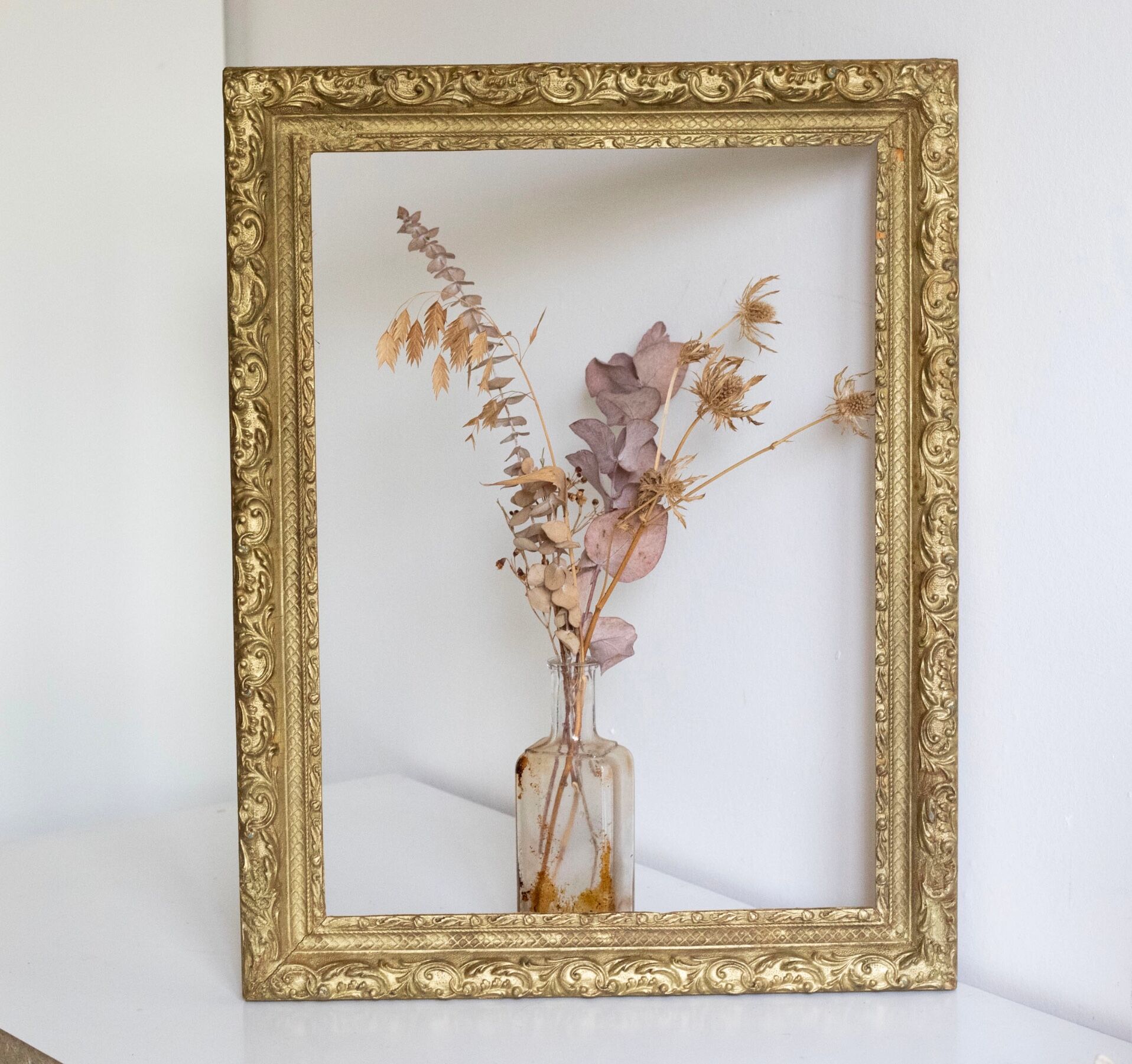 Old gilded wooden frame