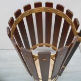 Italian umbrella stand from the 50s, wood and metal