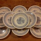 Service de 6 assiettes creuses anciennes vintage Style anglais