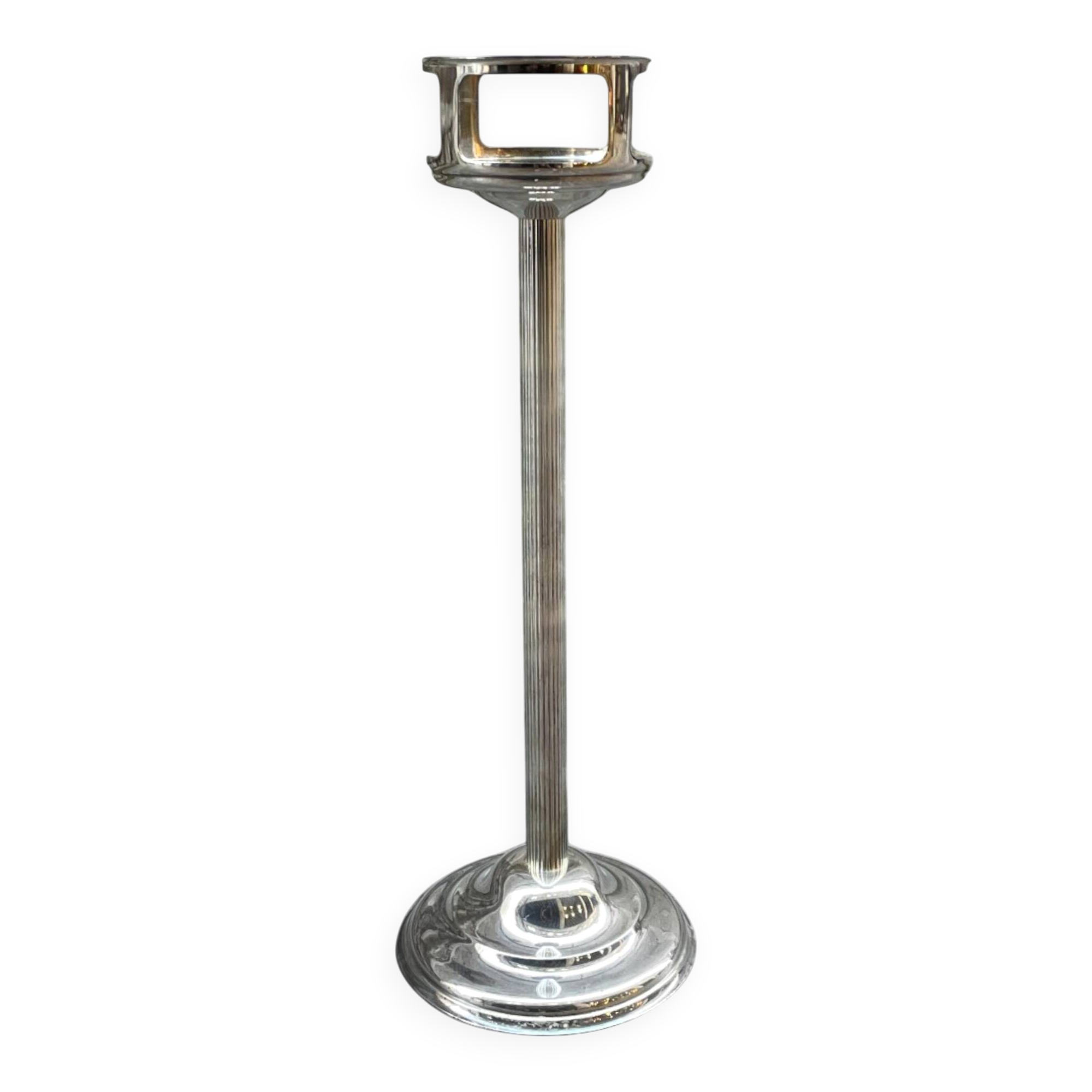 Column for bucket holder in silver-plated metal European craftsmanship