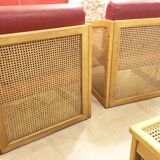 Pair of cane armchairs, 1970