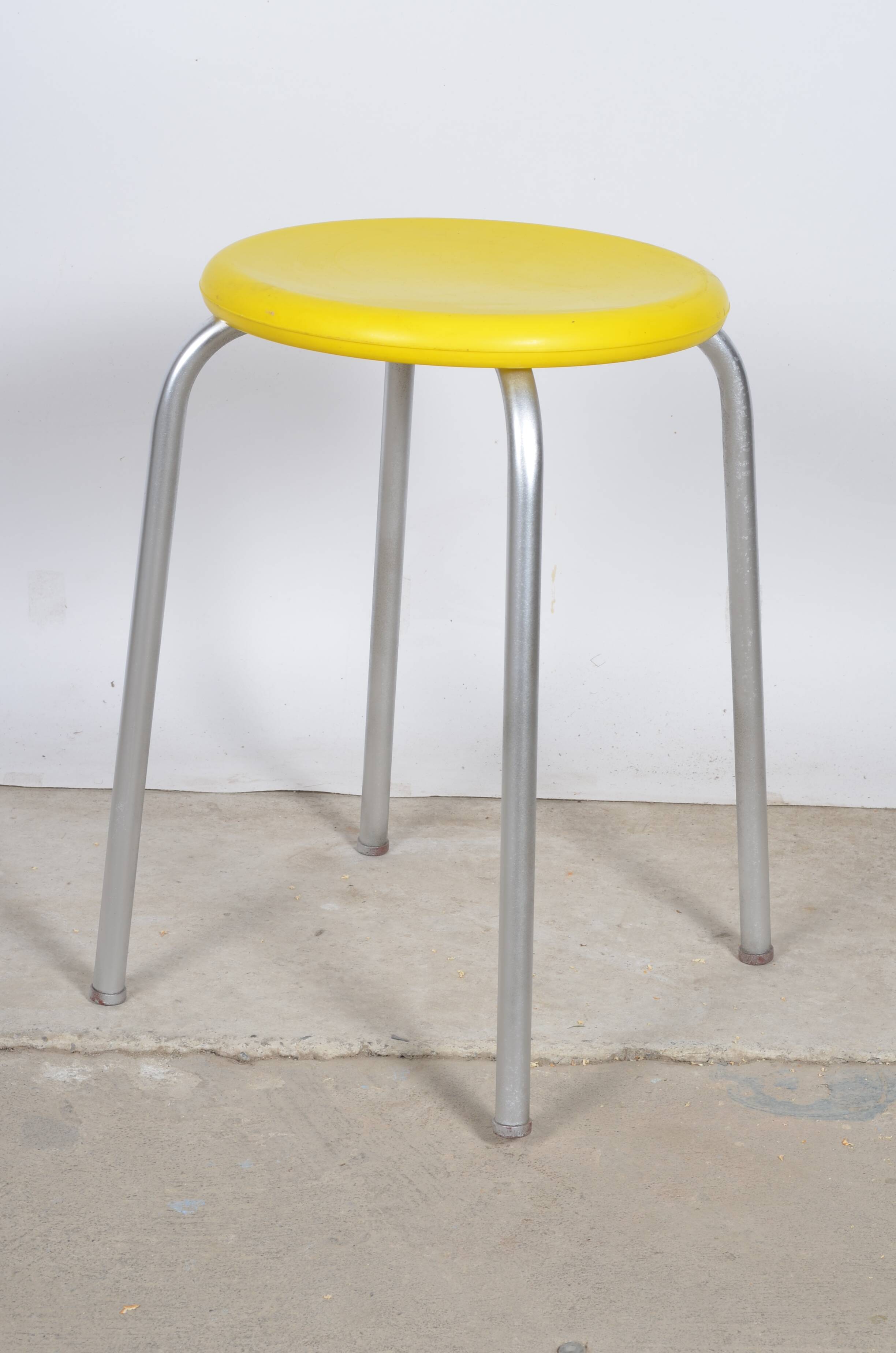 Yellow bakelite stool