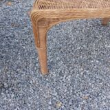 Rattan armchair and rattan coffee table from the 70s