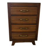 Commode 4 tiroirs style Art Déco, années 50