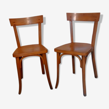 Paire de chaises bistrot Baumann anciennes