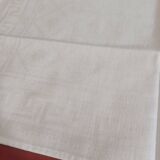 4 white linen damask napkins