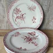 6 assiettes à dessert modèle Fontanges par Sarreguemines