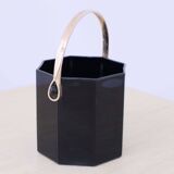 Arcoroc "Octime" black vintage ice bucket