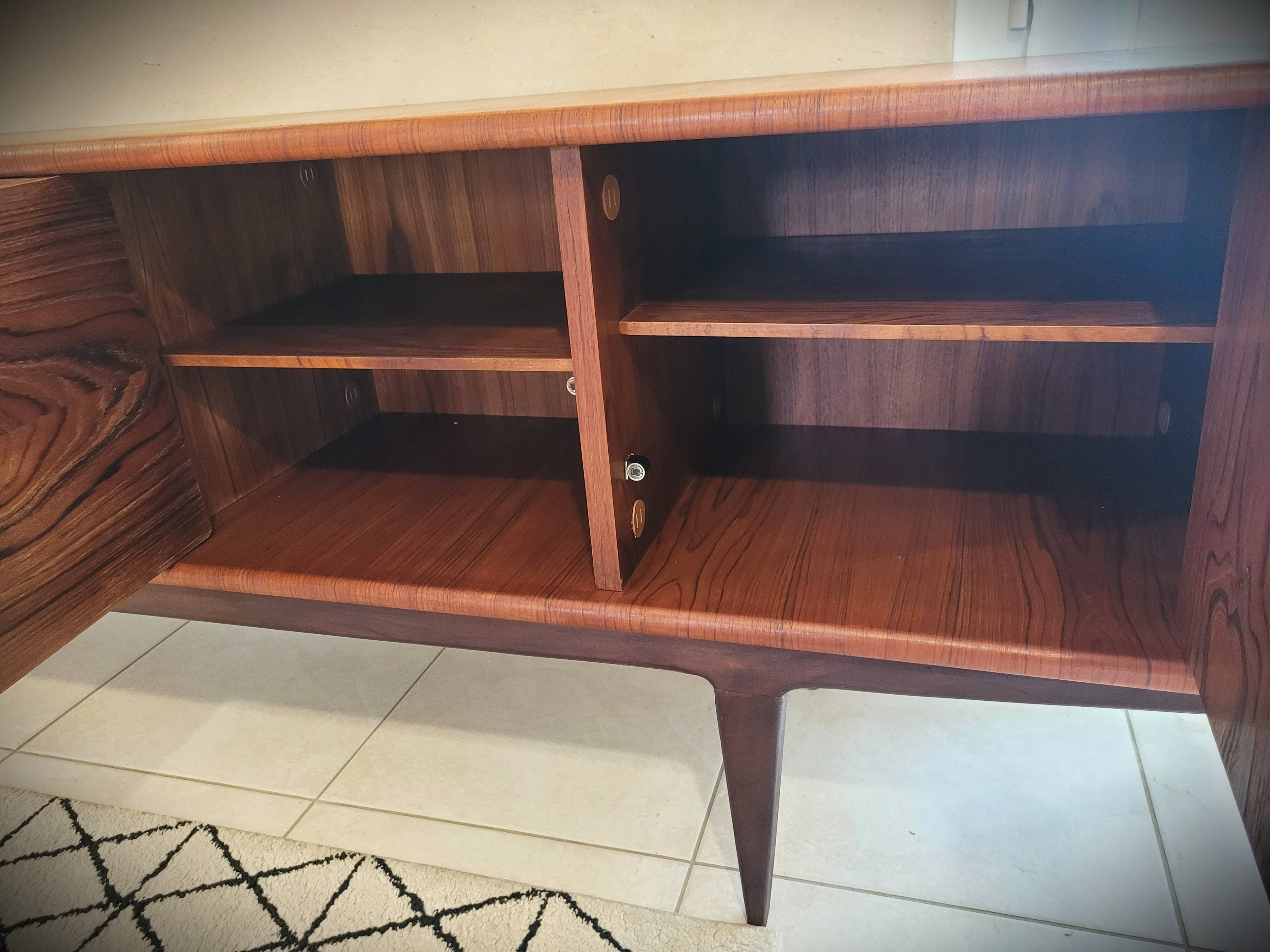 Scandinavian design sideboard in vintage teak