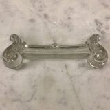 Portieux set of 7 moulded crystal knife rests from the early 20th century.