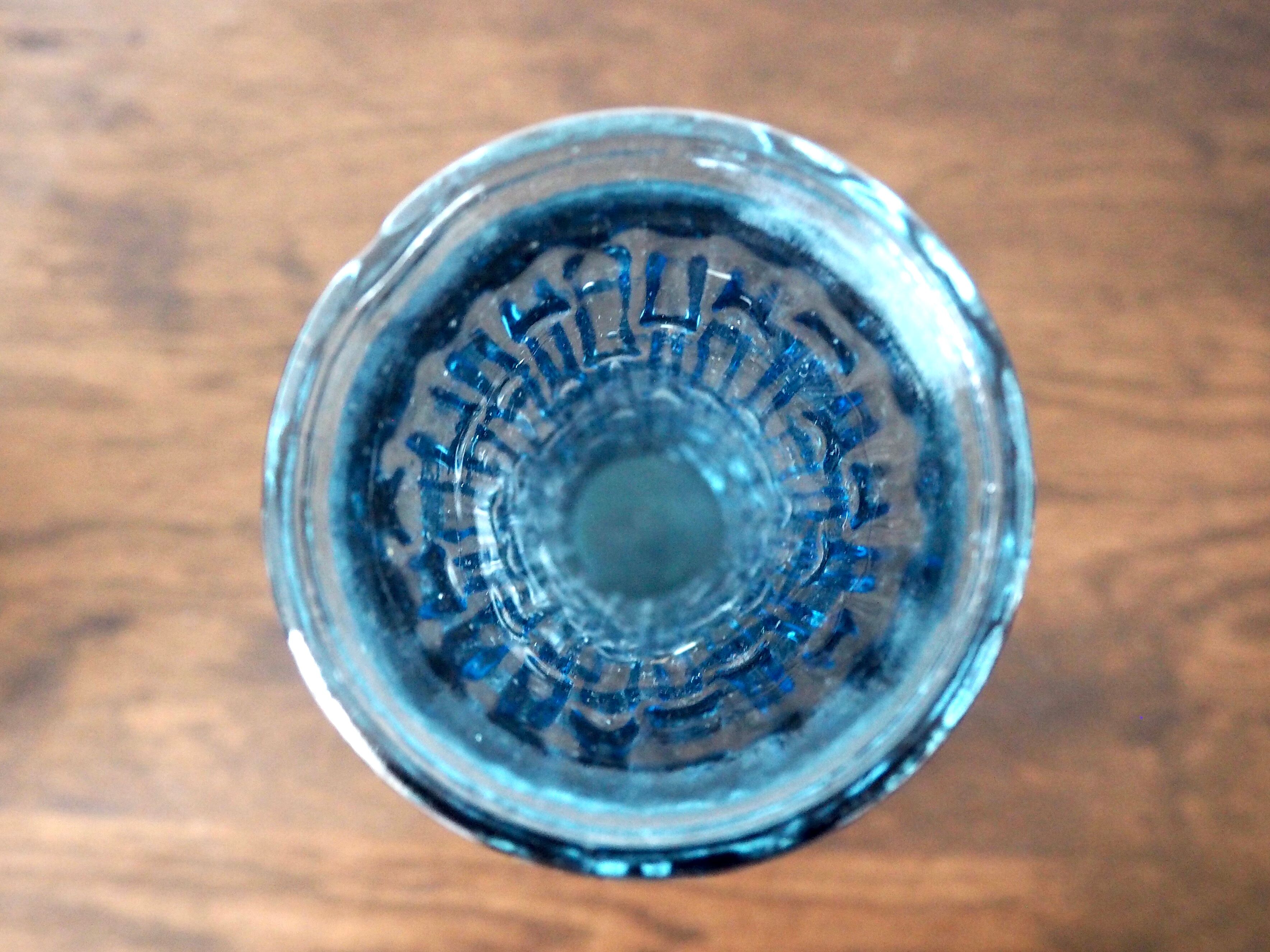 Blue glass vase Empoli style