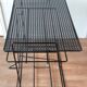 Perforated black metal serving table 1950/1960.