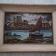 Oil painting by Raymond Blossier, landscape of Brittany.