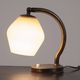 Danish Brass and Opaline Glass Desk Lamp, circa 1930s
