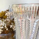 Vase vintage en verre ciselé