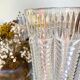 Vintage chiseled glass vase