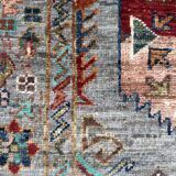 Vintage Caucasian Kazak Wool Runner Rug With Geometric Medallions – 84x300