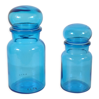 Pair of Ariel and Dash glass bottles 1970