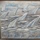 Tableau regate de bateaux en platre en relief decor de club house