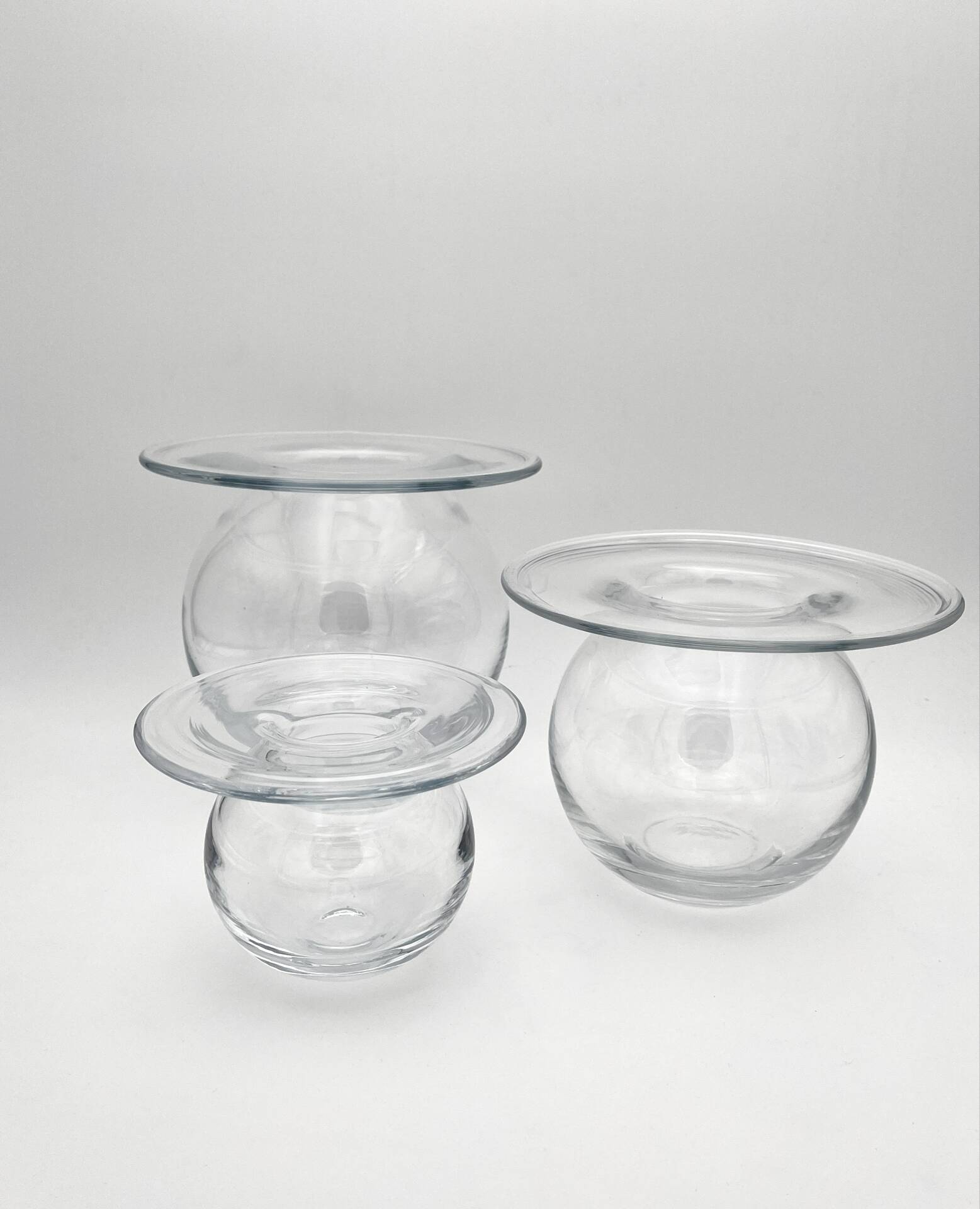 Rare Trio Vases "Saturnus" Nanny Still Riihimäen Lasi 1960