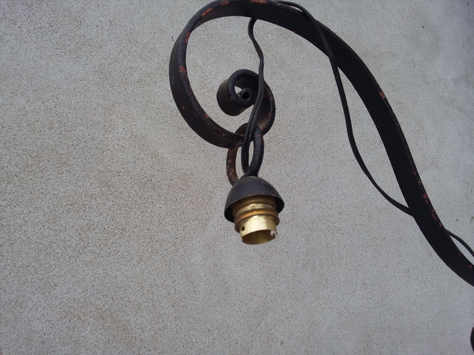 Wrought iron lamppost