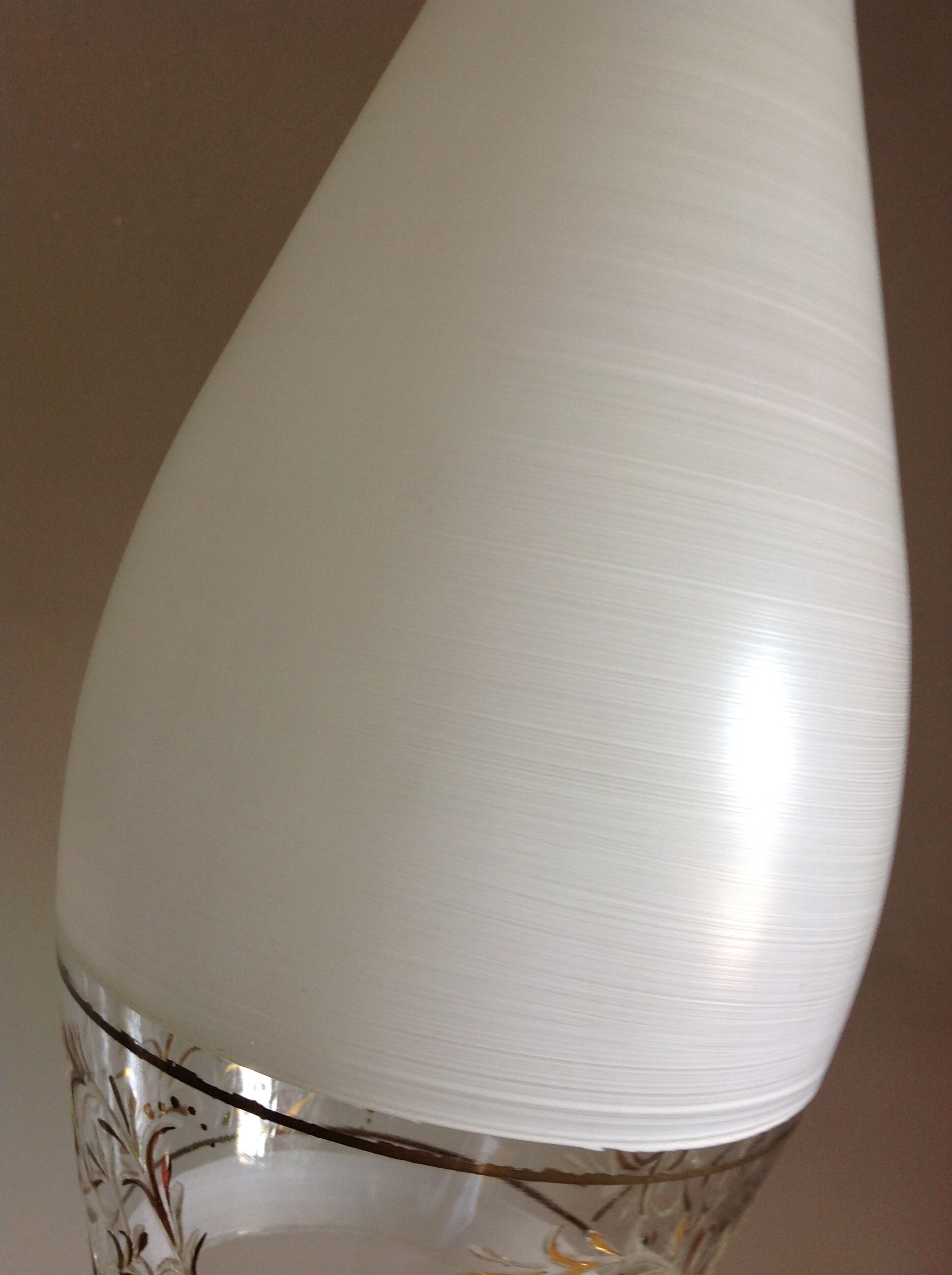 White/vintage white glass tulip suspension 60-70