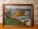 Old marine painting on isorel, wooden frame.